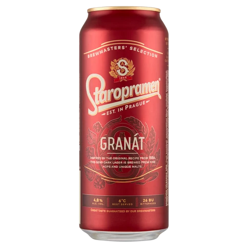 Staropramen Granat 0,5l 4,8% dobozos sör DRS