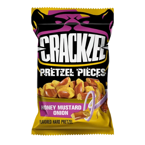 Crackzel mézes-mustáros-vöröshagyma ízű perecdarabok 65g