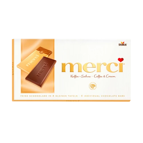 Merci kávés-tejszínes tejcsokoládé 100g