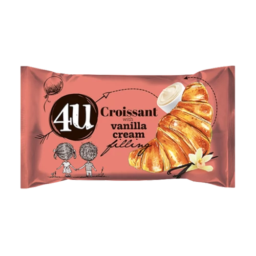 4U croissant vaníia ízű krémmel töltött 50g