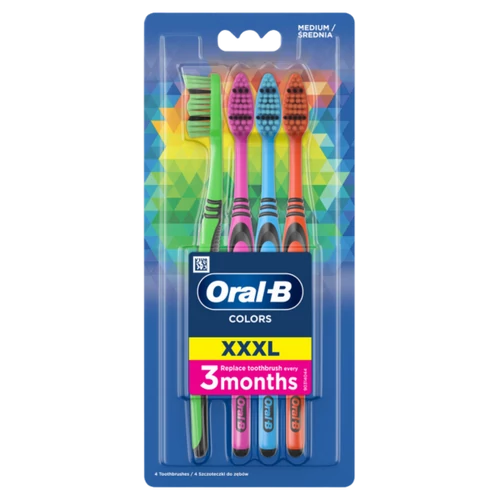 Oral-B fogkefe Colors XXXL 40 Med 4db