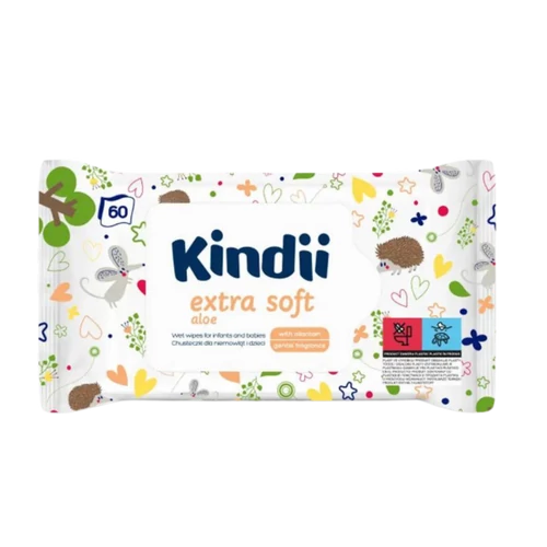 Kindii Extra Soft gyermek törlőkendő 60db