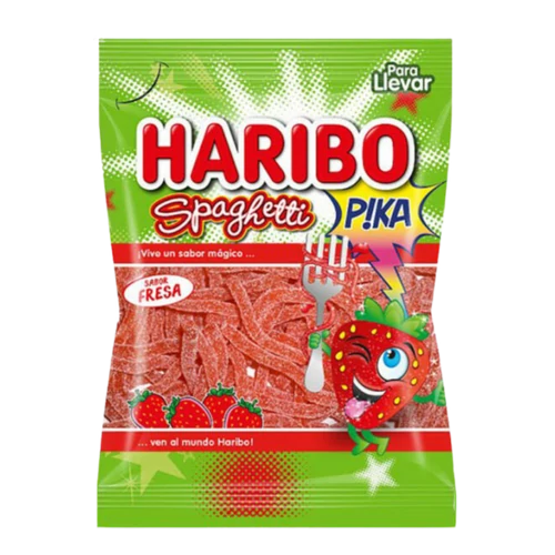 Haribo 75g Spaghetti Fizz Eper