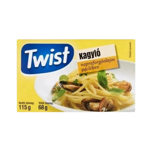 Twist kagyló olajos páclében 115g/68g