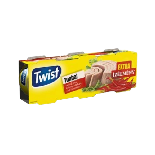 Twist tonhaltörzs növényi olajban, édes-chili ízesítéssel 3x80g