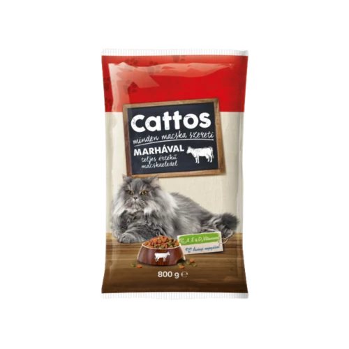 Cattos macskaeledel 800g száraz, marha