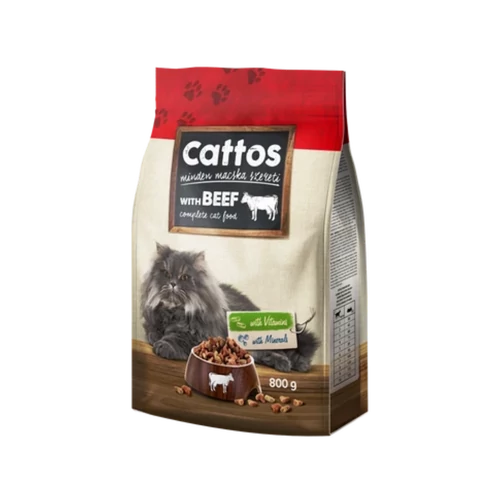 Cattos macskaeledel 800g száraz, marha