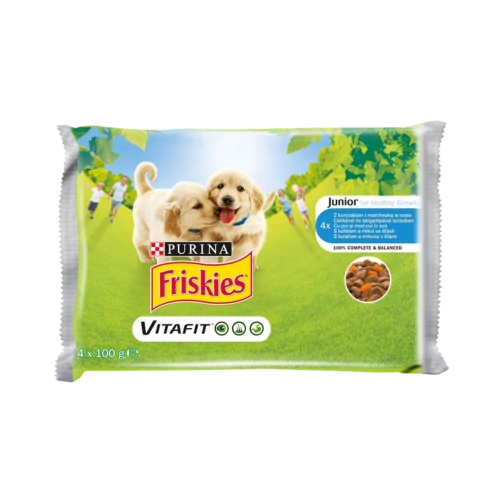 Friskies Junior nedves kutyaeledel 4x100g válogatás