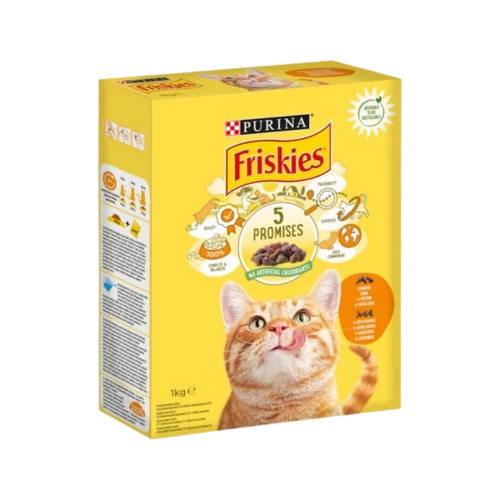 Friskies száraz macskaeledel 1kg csirke-zöldség