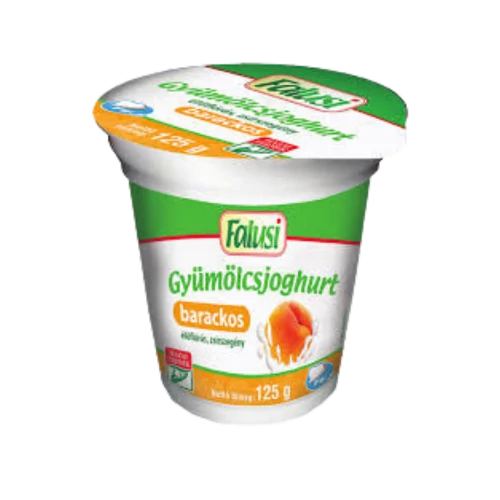 Falusi gyümölcsjoghurt 125g barackos