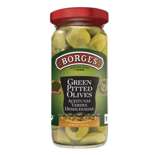Borges 8 zöld magozott olajbogyó 230/105g üveges