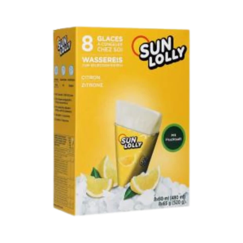 Sun Lolly jégnyalóka citrom ízű 480ml (8db) polcon tartható