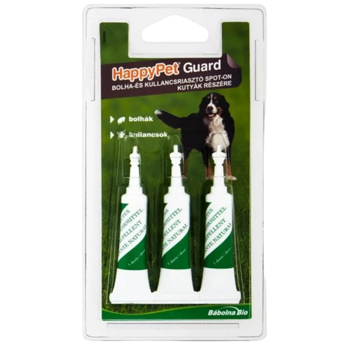 HappyPet bolha-és kullancs riasztó spot-on kutyáknak 3x5ml