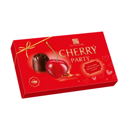 Cherry Party alkoholos meggydesszert étcsok.bevonattal 187g