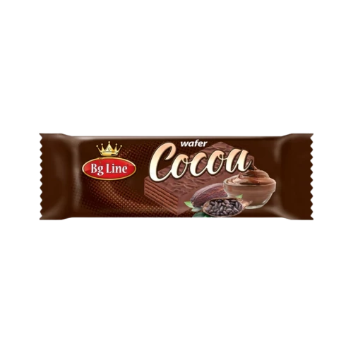 BG Line kakaós bevonóval mártott kakaós krémmel töltött ostyaszelet 52g
