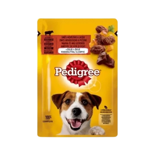 Pedigree 100g Marha-Máj alutasakos
