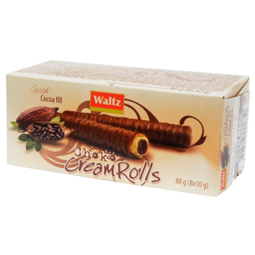 Waltz Cream Rolls 80g csokis ostyatekercs