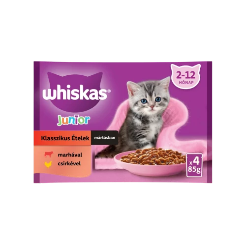 Whiskas 4x85g Junior alutasakos