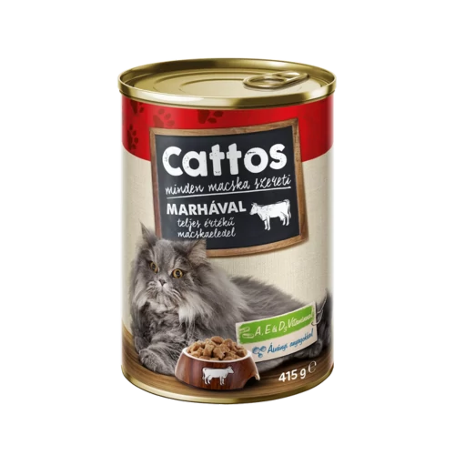 Cattos nedves macskaeledel 415g marha