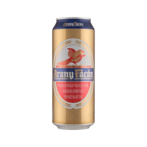 Arany Fácán 0,5l dobozos sör (4%) DRS