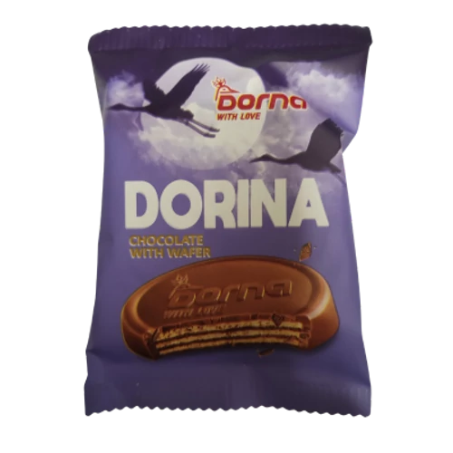 Dorina étbevonóba mártott ostya kakaó ízű krémmel töltve 30g