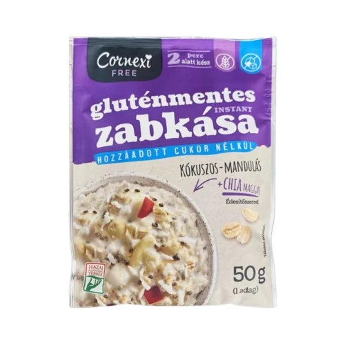 Cornexi GM zabkása 50g kókusz-mandula, hozzáadott cukor nélkül