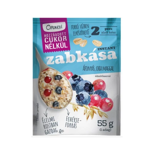 Cornexi zabkása 55g áfonyával + chia maggal HCN