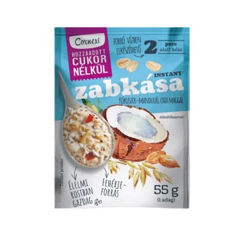 Cornexi zabkása 55g kókusz-mandula-chia mag HCN