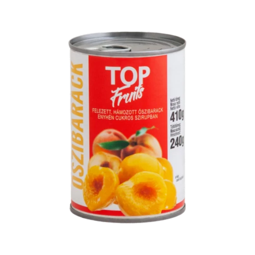 Top Fruits Őszibarack befőtt  410/240g