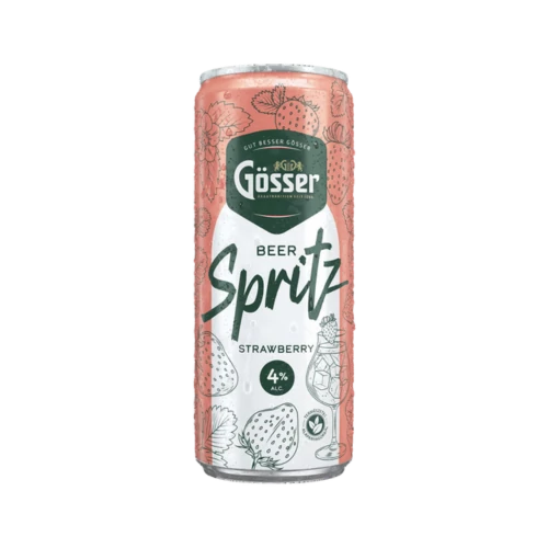 Gösser Spritz 0,5l dobozos sör, eper ízű (4%) DRS