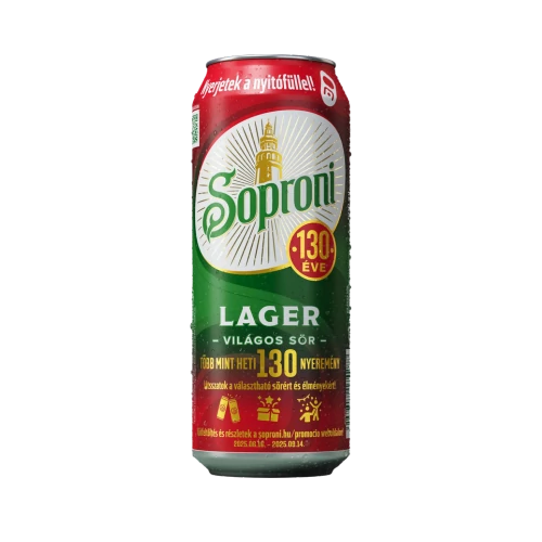 Soproni 0,5l dobozos sör(4%)  DRS