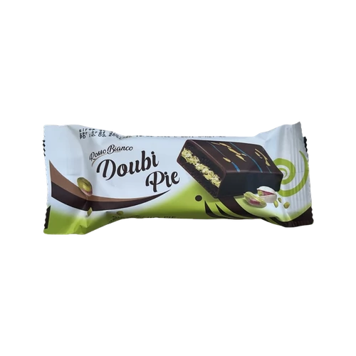 Doubi Pie étcsokival mártott pisztácia ízű krémmel töltött piskóta 40g
