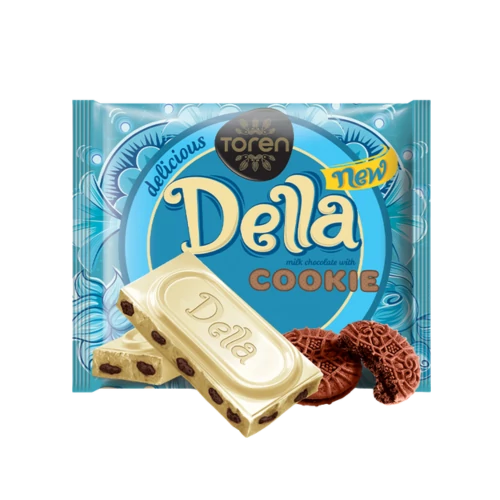 Della mini táblás csoki 52g fehércsokis-kekszes