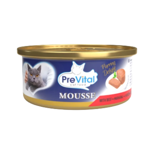 PreVital mousse konzerv macska 85g marhás felnőtt