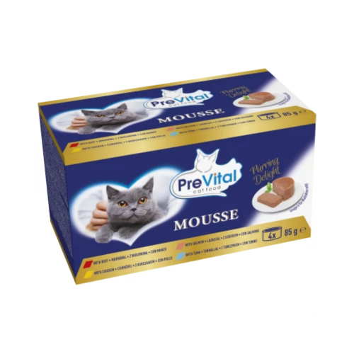 Prevital mousse macska konzerv 4x85g vegyes