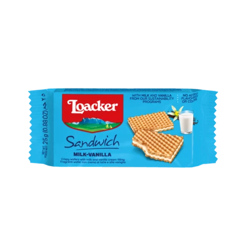 Loacker wafer sandwich tejes-vaníliás 25g