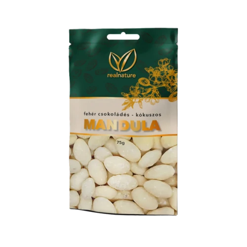 Real Nature kókuszos-fehércsokis mandula 75g