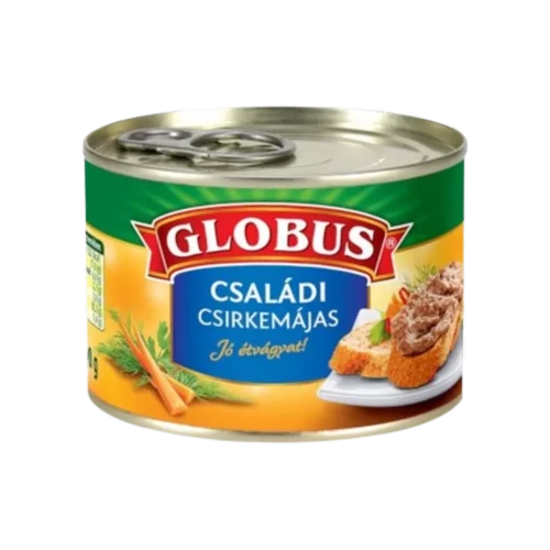 Globus Családi Csirkemájas 190g tépözárral