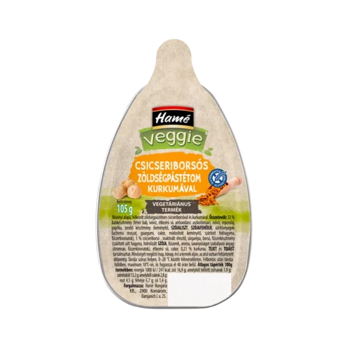 Hamé Veggie csicseriborsós zöldségpástétom kurkumával 105g