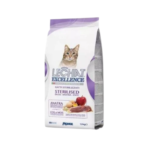 LeChat Excellence 1,5kg Steril Kacsa  macskaeledel