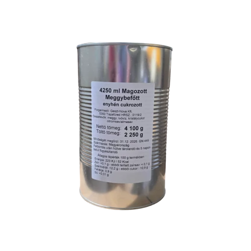 Magozott meggy enyhén cukrozott 4250ml