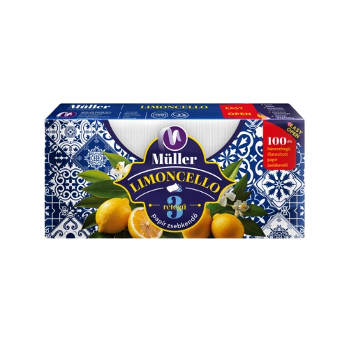Müller papírzsebkendő 100db 3rtg. Limoncello