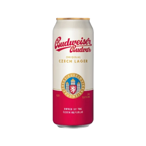 Budweiser Budvar Premium Lager 0,5l dobozos sör DRS (5%)