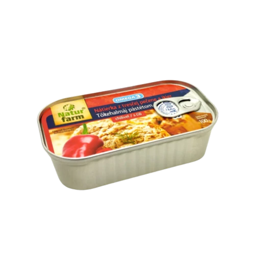 NaturFarm tőkehalmáj pástétom ikrával és chilivel 100g