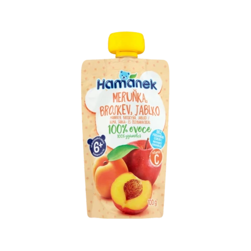 Hamánek desszert 100g tasakos, alma-sárgabarack-őszibarack