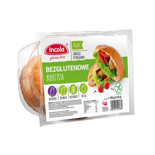 Incola gluténmentes Pita 190g