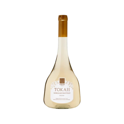 Corvus Tokaji sárgamuskotály félédes bor 0,75l DRS francia pal.