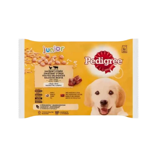 Pedigree 4x100g Junior alutasakos kutyaeledel