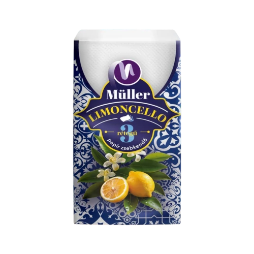 Müller papírzsebkendő 10x10db Limoncello