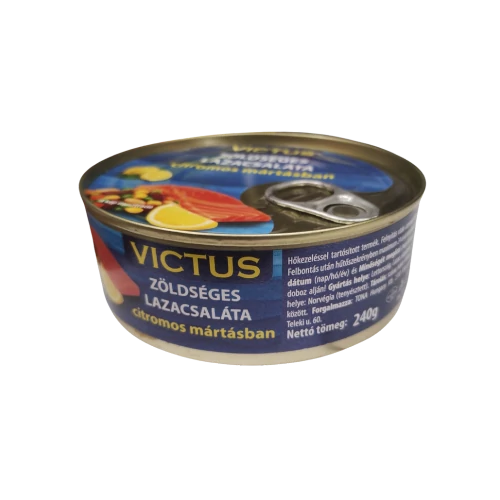 Victus zöldséges lazacsaláta citromos mártásban 240g